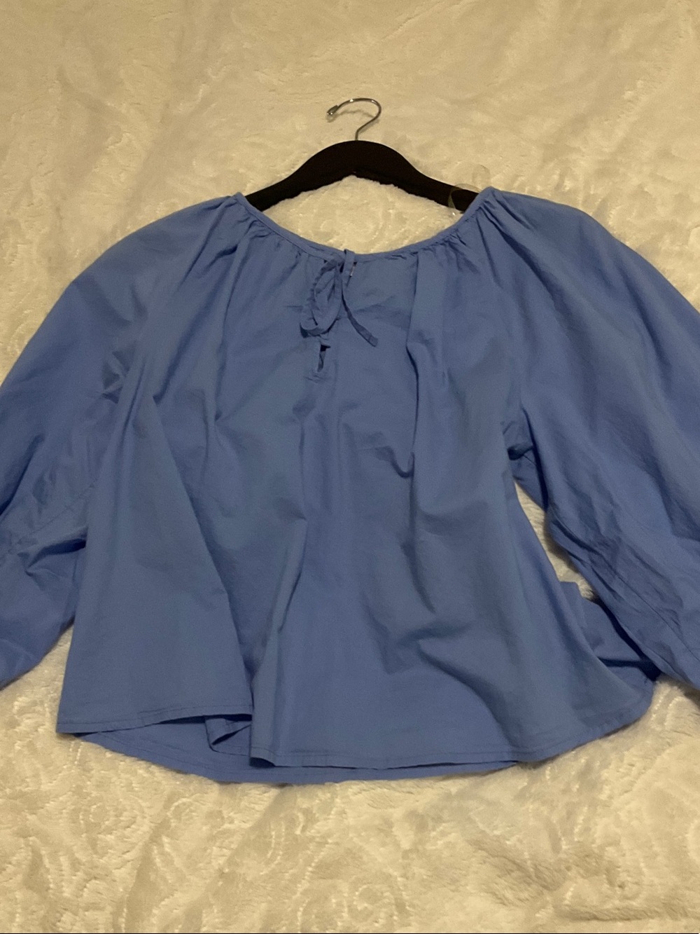 Blue Women's Peasant Blouse - Unbranded